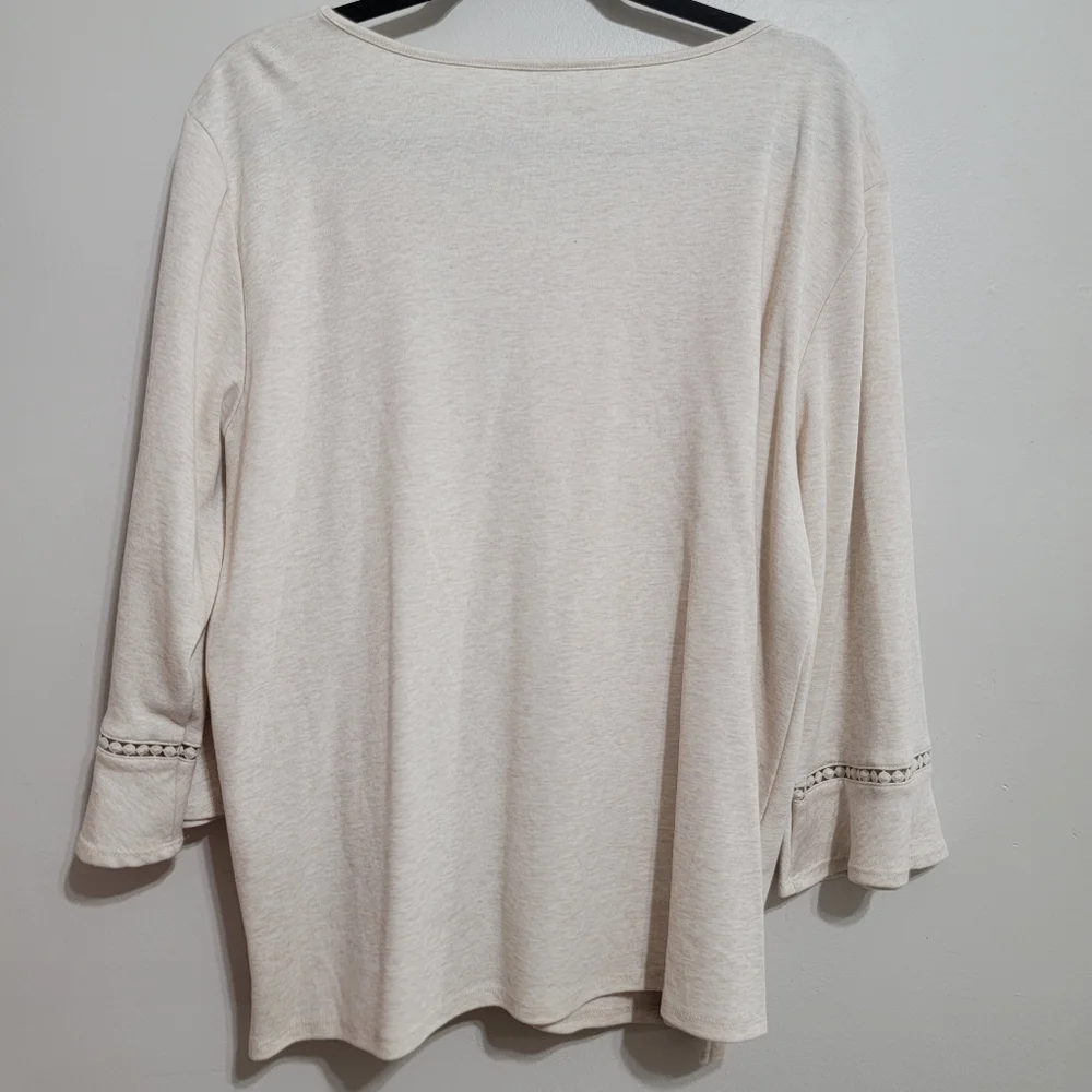 Alfred Dunner Telluride Womens Round Neck 3/4 Sleeve T-Shirt Size Large - Picture 7 of 8